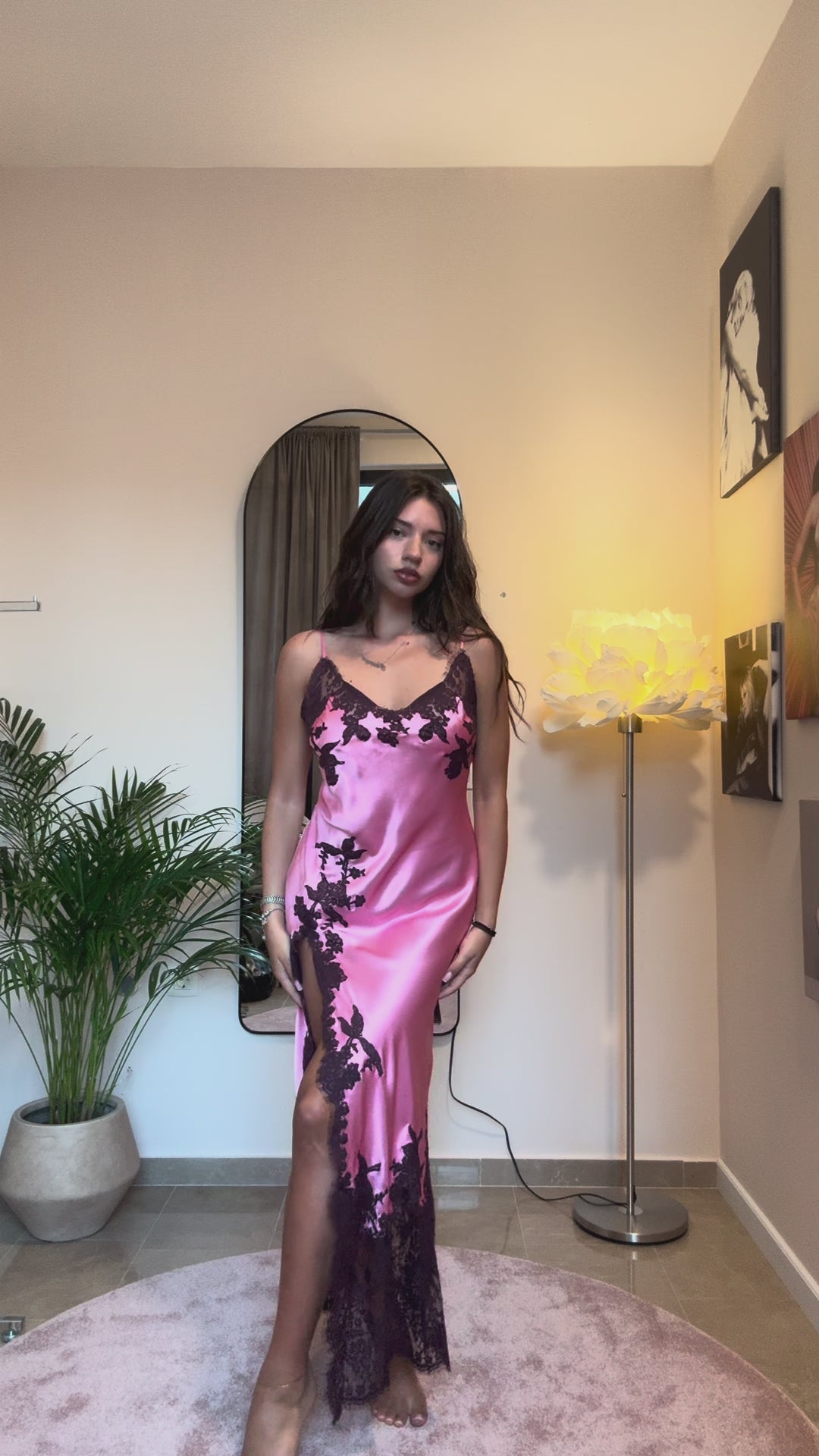 Marjolaine Long Silk Gown